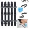 Attache Masque,Crochet Masque,Extenseur Masque,Attache Masque Chirurgical Pour Toutes Tailles, Réduit La Pression Et Améliore Le Confort 14 à 21cm Fontainebleau 5Pcs Noir -Protection des voies respiratoires Soldes 46473020 1