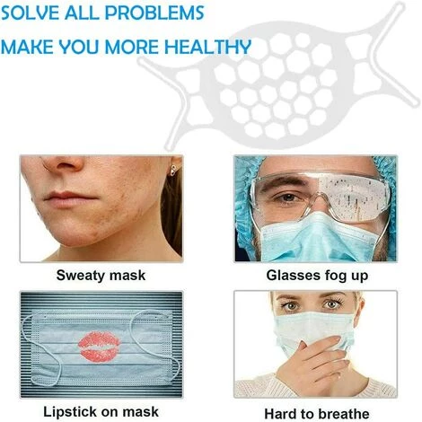 Cadre De Support Interne En Silicone 3D Pour Masque,Créer Plus D'espace Respiratoire,Soulage La Douleur à La Pression Protecteur D'oreille à Boucle Réglab Ensemble De Réutilisable Et Lavable 14.5*7.5cm Fontainebleau 10Pcs Blanc 4 Cadre De Support Interne En Silicone 3D Pour Masque,Créer Plus D'espace Respiratoire,Soulage La Douleur à La Pression Protecteur D'oreille à Boucle Réglab Ensemble De Réutilisable Et Lavable 14.5*7.5cm Fontainebleau 10Pcs Blanc – Image 2