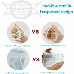 Cadre De Support Interne En Silicone 3D Pour Masque,Créer Plus D'espace Respiratoire,Soulage La Douleur à La Pression Protecteur D'oreille à Boucle Réglab Ensemble De Réutilisable Et Lavable 14.5*7.5cm Fontainebleau 10Pcs Blanc 9 Cadre De Support Interne En Silicone 3D Pour Masque,Créer Plus D'espace Respiratoire,Soulage La Douleur à La Pression Protecteur D'oreille à Boucle Réglab Ensemble De Réutilisable Et Lavable 14.5*7.5cm Fontainebleau 10Pcs Blanc -Protection des voies respiratoires Soldes 46473060 3