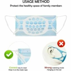 Cadre De Support Interne En Silicone 3D Pour Masque,Créer Plus D'espace Respiratoire,Soulage La Douleur à La Pression Protecteur D'oreille à Boucle Réglab Ensemble De Réutilisable Et Lavable 14.5*7.5cm Fontainebleau 10Pcs Blanc 10 Cadre De Support Interne En Silicone 3D Pour Masque,Créer Plus D'espace Respiratoire,Soulage La Douleur à La Pression Protecteur D'oreille à Boucle Réglab Ensemble De Réutilisable Et Lavable 14.5*7.5cm Fontainebleau 10Pcs Blanc -Protection des voies respiratoires Soldes 46473060 4
