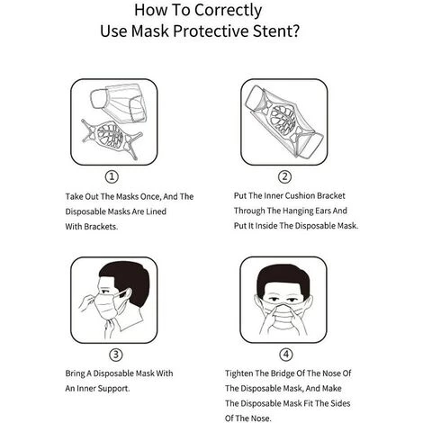 Cadre De Support Interne En Silicone 3D Pour Masque,Créer Plus D'espace Respiratoire,Soulage La Douleur à La Pression Protecteur D'oreille à Boucle Réglab Ensemble De Réutilisable Et Lavable 14.5*7.5cm Fontainebleau 10Pcs Blanc 7 Cadre De Support Interne En Silicone 3D Pour Masque,Créer Plus D'espace Respiratoire,Soulage La Douleur à La Pression Protecteur D'oreille à Boucle Réglab Ensemble De Réutilisable Et Lavable 14.5*7.5cm Fontainebleau 10Pcs Blanc – Image 5