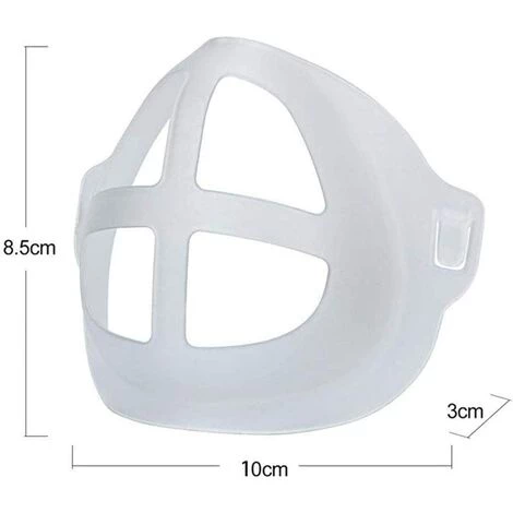 3D Cadre De Support Intérieur Masque En Silicone Avec Cadre Intérieur Masque Supports De Protection Pour Rouge à LèVres Gardez Le Tissu Hors De La Bouche Pour Créer Plus L'espace De Respiratoire 10*8.5*3cm Fontainebleau 5Pcs Blanc 4 3D Cadre De Support Intérieur Masque En Silicone Avec Cadre Intérieur Masque Supports De Protection Pour Rouge à LèVres Gardez Le Tissu Hors De La Bouche Pour Créer Plus L'espace De Respiratoire 10*8.5*3cm Fontainebleau 5Pcs Blanc – Image 2