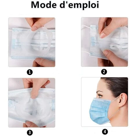 3D Cadre De Support Intérieur Masque En Silicone Avec Cadre Intérieur Masque Supports De Protection Pour Rouge à LèVres Gardez Le Tissu Hors De La Bouche Pour Créer Plus L'espace De Respiratoire 10*8.5*3cm Fontainebleau 5Pcs Blanc 5 3D Cadre De Support Intérieur Masque En Silicone Avec Cadre Intérieur Masque Supports De Protection Pour Rouge à LèVres Gardez Le Tissu Hors De La Bouche Pour Créer Plus L'espace De Respiratoire 10*8.5*3cm Fontainebleau 5Pcs Blanc – Image 3
