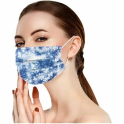 Adultes Visage Tissu Impression De Mode Multicolore 3 Couches Anti-poussière Visière Bouche Visage Jetable Confort Pour Hommes Et Femmes Triomphe 50 Pièces -Protection des voies respiratoires Soldes 46607373 3