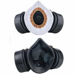 Masque Respiratoire Réutilisable, Triomphe Protection Masque à Double Filtration Contre Vapeur Toxique, Anti Poussière Anti Gaz Masque Chimique Pour Peinture Travaux Bricolage Ponçage (Noir) -Protection des voies respiratoires Soldes 46607375 4
