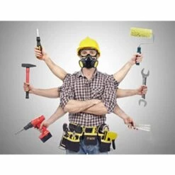 Masque Respiratoire Réutilisable, Triomphe Protection Masque à Double Filtration Contre Vapeur Toxique, Anti Poussière Anti Gaz Masque Chimique Pour Peinture Travaux Bricolage Ponçage (Noir) -Protection des voies respiratoires Soldes 46607375 5