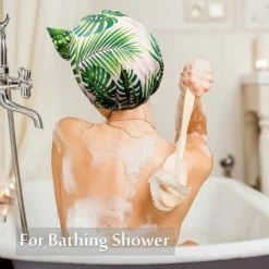 Bonnets De Douche Pour Femmes,Triomphe Bonnets De Douche Réutilisables Imperméables Turban à Ourlet Élastique Bonnets De Bain Douche Pour Cheveux Longs (Feuille De Palmier Et Léopard) 2 Pièces 10 Bonnets De Douche Pour Femmes,Triomphe Bonnets De Douche Réutilisables Imperméables Turban à Ourlet Élastique Bonnets De Bain Douche Pour Cheveux Longs (Feuille De Palmier Et Léopard) 2 Pièces -Protection des voies respiratoires Soldes 46607398 4