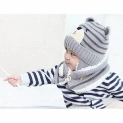 SUPERMARKET Enfants Chapeau Hiver Chaud Chapeau Tricoté Bonnet Chapeau Capuche Tricoté Chapeaux Hiver Chapeau Earflap (6-24 Mois),Gris,Superma 10 SUPERMARKET Enfants Chapeau Hiver Chaud Chapeau Tricoté Bonnet Chapeau Capuche Tricoté Chapeaux Hiver Chapeau Earflap (6-24 Mois),Gris,Superma -Protection des voies respiratoires Soldes 46640924 4