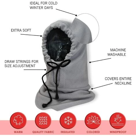 SUPERMARKET Balaclava, 2pcs Cagoules Thermiques En Polaire - Respirante & Chaude,Superma 5 SUPERMARKET Balaclava, 2pcs Cagoules Thermiques En Polaire - Respirante & Chaude,Superma – Image 3