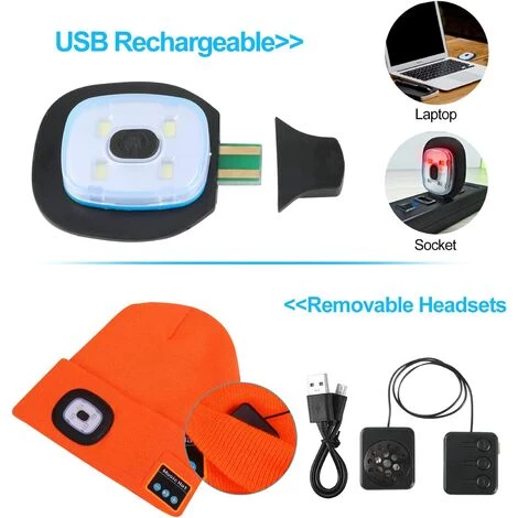 SUPERMARKET LED Bluetooth 5.0 Bonnet Chapeau, Haut-Parleur Stéréo Intégré Et Micro, Hiver Chaud Tricoté Eclairage Sans Fil Bluetooth Casque Musique Chapeau Pour La Course à Pied, Randonnée, Cadeau De Noël,Superma 6 SUPERMARKET LED Bluetooth 5.0 Bonnet Chapeau, Haut-Parleur Stéréo Intégré Et Micro, Hiver Chaud Tricoté Eclairage Sans Fil Bluetooth Casque Musique Chapeau Pour La Course à Pied, Randonnée, Cadeau De Noël,Superma – Image 4