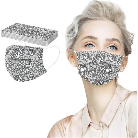 Tissu Adulte Non-tissé 3 Plis Protection Faciale Motif Imprimé Dentelle Couvre-Chef Visage Foulard Course Pied Randonnée Pour Hommes Femmes Adolescents,Irisfr(50pcs) 7 Tissu Adulte Non-tissé 3 Plis Protection Faciale Motif Imprimé Dentelle Couvre-Chef Visage Foulard Course Pied Randonnée Pour Hommes Femmes Adolescents,Irisfr(50pcs) – Image 5
