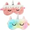 Kueatily Lot De 2 Masques Pour Les Yeux En Peluche Licorne -Protection des voies respiratoires Soldes 46713314 1