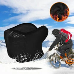 ASUPERMALL Coupe-Vent Thermique Polaire Cyclisme Visage Couverture Oreille Couvre Bandana Pour Sport De Plein Air Moto Course Randonnee Ski Snowboard,Noir -Protection des voies respiratoires Soldes 47309663 2