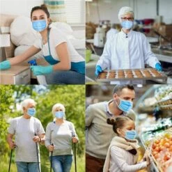 Masques Jetables | Couverture 3 Couches Pour La Protection Du Nez Et De La Bouche, élastiques, Design Universel Et Confortable, Pour Adultes,Starlight，50Pcs -Protection des voies respiratoires Soldes 47466906 5