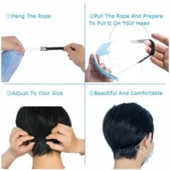 GUAZHUNIFR Aattache Pour Masque,Attache Masque,Crochet Masque,Guazhuni (Noir） -Protection des voies respiratoires Soldes 47740730 4