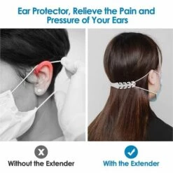 TINOR Anti-Serrage Masque Sangle, 5 Pcs Crochet Antidérapant Boucles De Suspension Fixateur, Masque Extender Réglable Pour Prévention Des Maux Oreilles Et Visage 10 TINOR Anti-Serrage Masque Sangle, 5 Pcs Crochet Antidérapant Boucles De Suspension Fixateur, Masque Extender Réglable Pour Prévention Des Maux Oreilles Et Visage -Protection des voies respiratoires Soldes 47747264 4