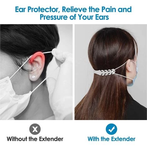 TINOR Anti-Serrage Masque Sangle, 5 Pcs Crochet Antidérapant Boucles De Suspension Fixateur, Masque Extender Réglable Pour Prévention Des Maux Oreilles Et Visage 6 TINOR Anti-Serrage Masque Sangle, 5 Pcs Crochet Antidérapant Boucles De Suspension Fixateur, Masque Extender Réglable Pour Prévention Des Maux Oreilles Et Visage – Image 4