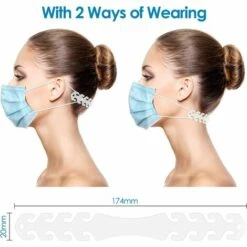 TINOR Anti-Serrage Masque Sangle, 5 Pcs Crochet Antidérapant Boucles De Suspension Fixateur, Masque Extender Réglable Pour Prévention Des Maux Oreilles Et Visage 11 TINOR Anti-Serrage Masque Sangle, 5 Pcs Crochet Antidérapant Boucles De Suspension Fixateur, Masque Extender Réglable Pour Prévention Des Maux Oreilles Et Visage -Protection des voies respiratoires Soldes 47747264 5