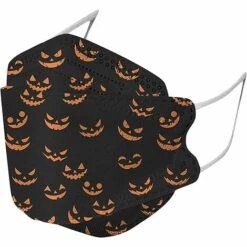 TANABATA 30 Pièces Adultes Halloween Motif_Masques - 3 Plis Non Tissé Et Meltblown Tissu, Mode Stéréo Impression Conception Doux Extensible Réutilisable Confortable Pour Loisirs Sport Femmes Et Hommes
