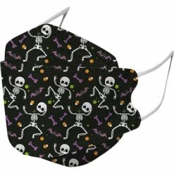TANABATA 30 Pièces Adultes Halloween Motif_Masques - 3 Plis Non Tissé Et Meltblown Tissu. Mode Stéréo Impression Conception Doux Extensible Réutilisable Confortable Pour Loisirs Sport Femmes Et Hommes