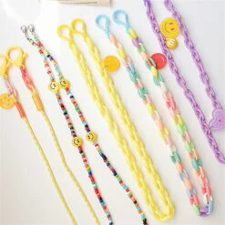 SUPERMARKET Courroie De Cou De Lanière, 5 PCS Réglable Lanière De Facial Courroie De Cou, Anti-perte Courroie De Cou Lanière Badge Cordon Lanyard, Pour Enfants, Hommes Et Femmes, Oreille Douleur Le Soulagement, Superma