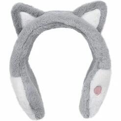 Hiver Mignon Motif De Chat Cache Oreilles En Peluche Pour Femmes Filles Chauffe Triomphe-Oreille Epais Chaud D'hiver Douce Cache-oreilles Coupe-vent Accessoire D'hiver Pour Ski Cyclisme Camping Cadeau Noël（Gris） -Protection des voies respiratoires Soldes 48333961 4