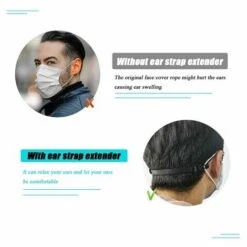 THSINDE Porte-masque Arrière De La Tête 10 Pièces Extension De Masque Réglable élastique Antidérapant Porte-masque Masque Crochet Masque Avec Cou -Protection des voies respiratoires Soldes 48588533 4