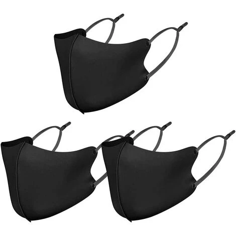 SUPERMARKET Lot De 3 Masques Réutilisables En Tissu Pour Enfants, Avec Boucles D'oreilles, Respirants, Doux, Lavables, Durables Pour Un Usage Public Quotidien, Noir,Superma 3 SUPERMARKET Lot De 3 Masques Réutilisables En Tissu Pour Enfants, Avec Boucles D'oreilles, Respirants, Doux, Lavables, Durables Pour Un Usage Public Quotidien, Noir,Superma