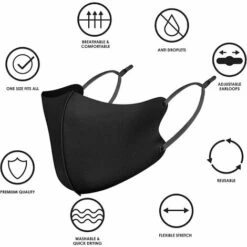 SUPERMARKET Lot De 3 Masques Réutilisables En Tissu Pour Enfants, Avec Boucles D'oreilles, Respirants, Doux, Lavables, Durables Pour Un Usage Public Quotidien, Noir,Superma 10 SUPERMARKET Lot De 3 Masques Réutilisables En Tissu Pour Enfants, Avec Boucles D'oreilles, Respirants, Doux, Lavables, Durables Pour Un Usage Public Quotidien, Noir,Superma -Protection des voies respiratoires Soldes 48635997 4