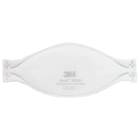 Masque 3M Aura 9320 Anti-poussières Pliable FFP2 Sans Soupape 3 Masque 3M Aura 9320 Anti-poussières Pliable FFP2 Sans Soupape