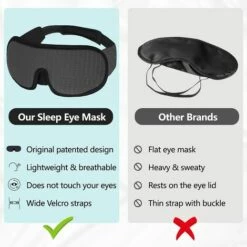 TINOR Masque De Nuit Masque De Sommeil Bandeau Yeux Nuit Cahce Yeux Pour Dormir En Mousse à Mémoire Coupe Profilée 3D Pour Homme Femme, Noir 10 TINOR Masque De Nuit Masque De Sommeil Bandeau Yeux Nuit Cahce Yeux Pour Dormir En Mousse à Mémoire Coupe Profilée 3D Pour Homme Femme, Noir -Protection des voies respiratoires Soldes 48731119 4