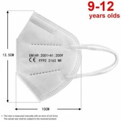 GUAZHUNIFR Masques FFP2 [Pack 20 Unités] Masques [Petite Taille] Jetables Cinq Couches [Non Réutilisable] Pliable Respirant Avec Pince-Nez [Certifié Et Approuvé CE ] Guazhuni -Protection des voies respiratoires Soldes 48884442 4