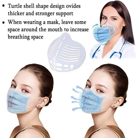 Supports De Internes 3D En Silicone Pour Masque,Betterlife Cadre Intérieur,Support De Protection Pour Rouge à Lèvres RéUtilisable Et Lavable Translucide-10 PièCes 4 Supports De Internes 3D En Silicone Pour Masque,Betterlife Cadre Intérieur,Support De Protection Pour Rouge à Lèvres RéUtilisable Et Lavable Translucide-10 PièCes – Image 2