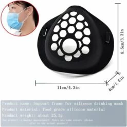 Lot De 6 Supports 3D En Silicone Pour Masque, Betterlife Rouge à Lèvres, Support Intérieur De Coussin (noir) 8 Lot De 6 Supports 3D En Silicone Pour Masque, Betterlife Rouge à Lèvres, Support Intérieur De Coussin (noir) -Protection des voies respiratoires Soldes 48925121 2