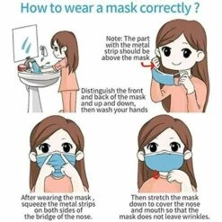 DEVENIRRICHE 50 Masques Protections Jetables Non Tissées Anti-poussière 3 Couches -Protection des voies respiratoires Soldes 49095890 3