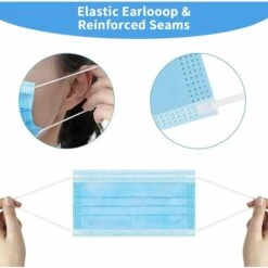GDRHVFD Masque Jetable Masques De Protection Jetables 3 Couches 50 Pièces Ce De Protection Masque -Protection des voies respiratoires Soldes 49096070 4