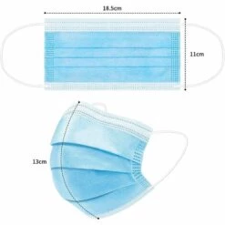 GDRHVFD Masque Jetable Masques De Protection Jetables 3 Couches 50 Pièces Ce De Protection Masque -Protection des voies respiratoires Soldes 49096070 5