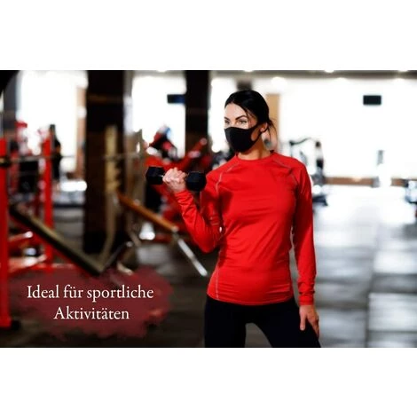 GDRHVFD Masque En Soie De Glace Unisexe Lavable Et Réutilisable (10 Pièces) Noir 4 GDRHVFD Masque En Soie De Glace Unisexe Lavable Et Réutilisable (10 Pièces) Noir – Image 2