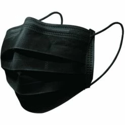 GDRHVFD Masque Chirurgical Filtrant, Efb> 98%, Jetable, 3 Épaisseurs, Type Iir, Avec Élastiques, Bande Nasale Conformable, Adultes, Couleur Noir, Ce Dm Classe I, Boîte De 50 Unités -Protection des voies respiratoires Soldes 49096134 4