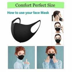 Masque Facial Anti-poussière, 3D Stéréo Couvre-bouche Avec Couvre-oreilles élastiques, Coupe-vent Et Anti-poussière, Unisexe, Ajustable, Lavable, Confortable, Respirant Et Réutilisable Pour, 6 Pièces，Starlight -Protection des voies respiratoires Soldes 49149526 3