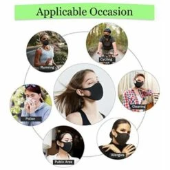 Masque Facial Anti-poussière, 3D Stéréo Couvre-bouche Avec Couvre-oreilles élastiques, Coupe-vent Et Anti-poussière, Unisexe, Ajustable, Lavable, Confortable, Respirant Et Réutilisable Pour, 6 Pièces，Starlight -Protection des voies respiratoires Soldes 49149526 5