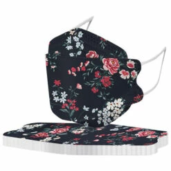 KF94 Masques Facial Coque Jetables Avec Boucles D'oreille, Adultes Visage Tissu Impression De Mode Multicolore 4 Couches Anti-poussière Visière Bouche Visage Jetable Confort Pour Hommes Et Femmes，Paquet De 50, Starlight -Protection des voies respiratoires Soldes 49149535 4