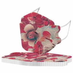 KF94 Masques Facial Coque Jetables Avec Boucles D'oreille, Adultes Visage Tissu Impression De Mode Multicolore 4 Couches Anti-poussière Visière Bouche Visage Jetable Confort Pour Hommes Et Femmes，Paquet De 50, Starlight -Protection des voies respiratoires Soldes 49149535 5