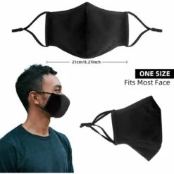 Masques En Tissu Réutilisables, Masque Facial De Haute Qualité Lavable, Couvre-Visage Avec Boucles De Confort Respirantes, Masque Facial En Coton Réutilisable Pour Unisexe (Noir),Starlight,5 Pièces 9 Masques En Tissu Réutilisables, Masque Facial De Haute Qualité Lavable, Couvre-Visage Avec Boucles De Confort Respirantes, Masque Facial En Coton Réutilisable Pour Unisexe (Noir),Starlight,5 Pièces -Protection des voies respiratoires Soldes 49149544 3