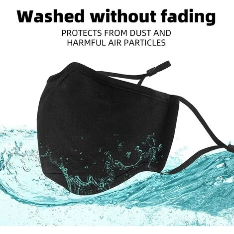 Masques En Tissu Réutilisables, Masque Facial De Haute Qualité Lavable, Couvre-Visage Avec Boucles De Confort Respirantes, Masque Facial En Coton Réutilisable Pour Unisexe (Noir),Starlight,5 Pièces 6 Masques En Tissu Réutilisables, Masque Facial De Haute Qualité Lavable, Couvre-Visage Avec Boucles De Confort Respirantes, Masque Facial En Coton Réutilisable Pour Unisexe (Noir),Starlight,5 Pièces – Image 4