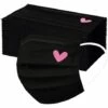 Adulte Masque Jetable Noir (3 Couches), Masque Respirant Imprimé Coeur, Le Masque De Bon Confort Masque Halloween Écharpe Bandana，Starlight，50 Pièces -Protection des voies respiratoires Soldes 49194716 1
