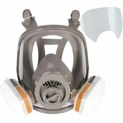 TINOR 6800 Masque Respiratoire Intégral, Casque De Protection Faciale Pour Peindre, Vapeur Et Poussière Organiques, Deux Types De Connecteurs