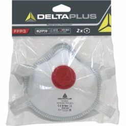 Masque Respiratoire Jetable Delta Plus, FFP3, Avec Soupape, Avec Clip Nasal Réglable