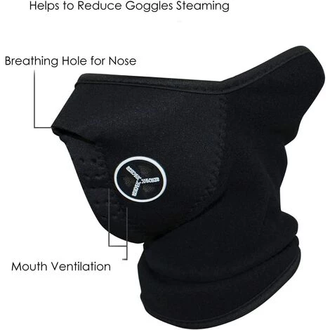 MODOU Pièces Anti Poussière Moto Vélo Cyclisme Masques Carbone Tissu Vélo Ski Demi Masque Facial 4 MODOU Pièces Anti Poussière Moto Vélo Cyclisme Masques Carbone Tissu Vélo Ski Demi Masque Facial – Image 2