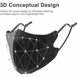 MODOU Masque Facial Réutilisable En Tissu Lavable Avec Boucles D'oreilles Réglables, Masque De Protection Respirant Pour Homme Et Femme -Protection des voies respiratoires Soldes 50904551 2